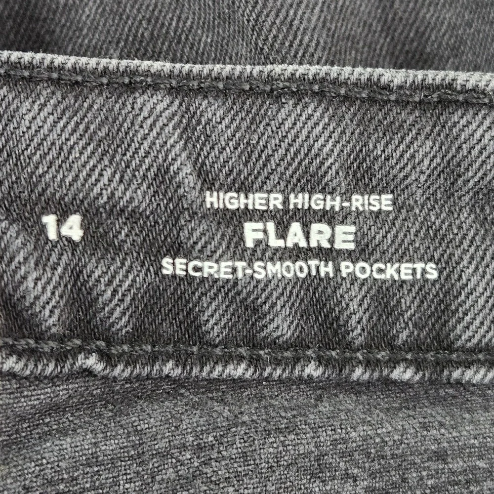Old Navy Women‎ Jeans 14 Black Denim Flare 30
